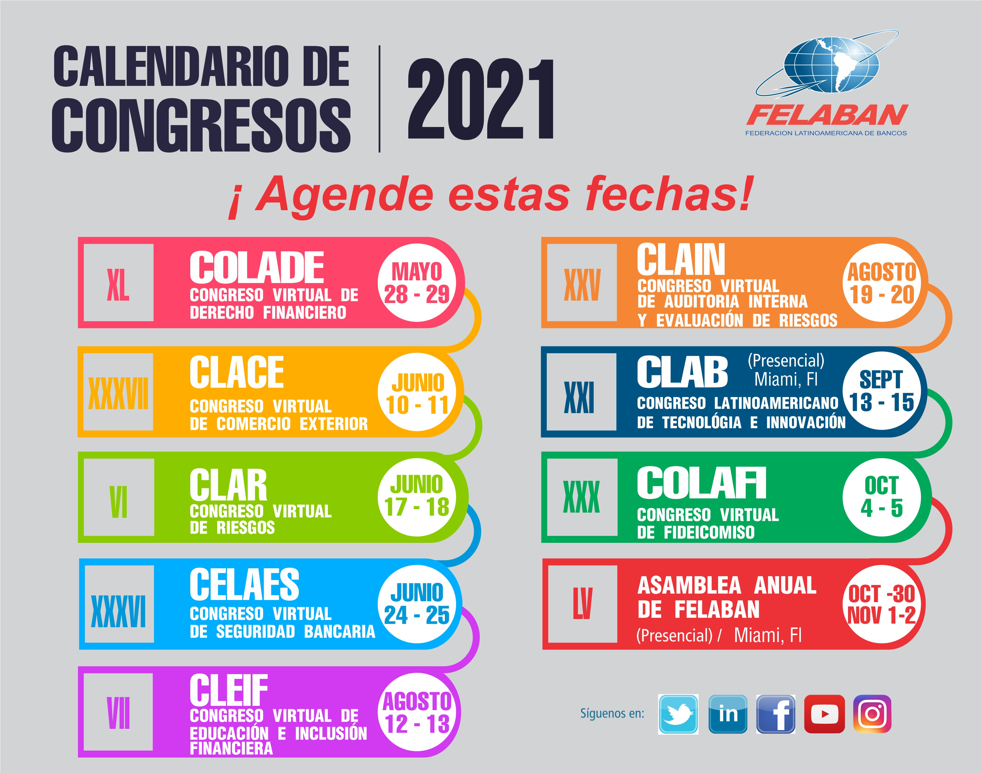 FELABAN - Calendario Congresos 2021