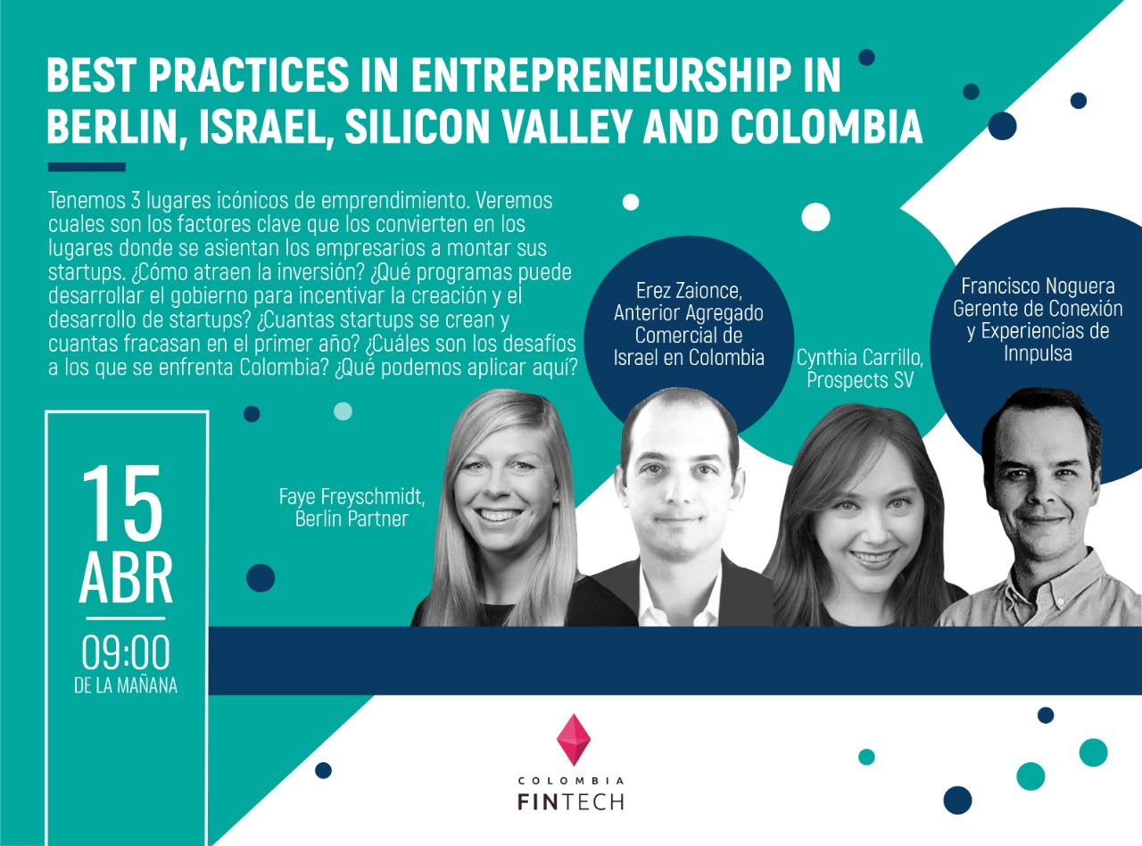 Best practices in entrepreneurship in Berlin, Israel, Silicon Valley and Colombia